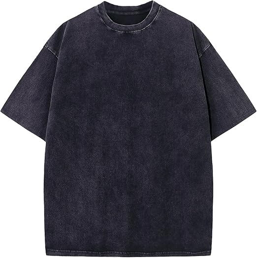 Oversized T-Shirts for Men Vintage Cotton Tee Crew Neck Short Sleeve Tops Men's Loose Fit Casual Fashion Shirt