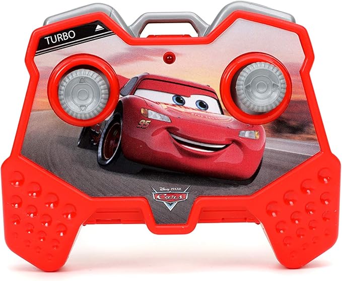 Jada Toys Pixar Cars 1:24 Lightning McQueen RC Remote Control Car 2.4 GHz Red Toys for Kids