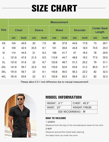 Men's Button Down Shirt Short Sleeve Casual Shirt for Men Summer Business Casual Dress Shirt