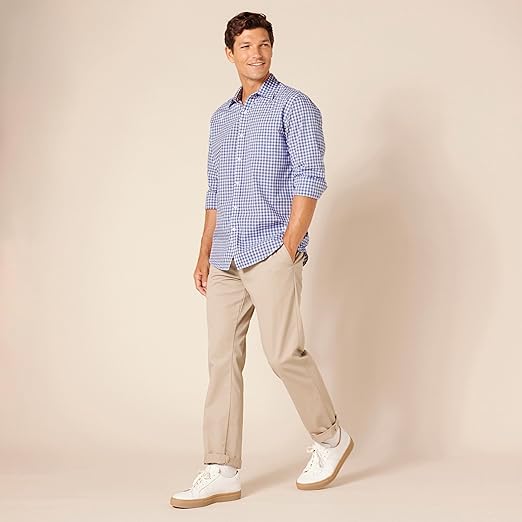 Amazon Essentials Men's Regular-Fit Long-Sleeve Casual Poplin Shirt