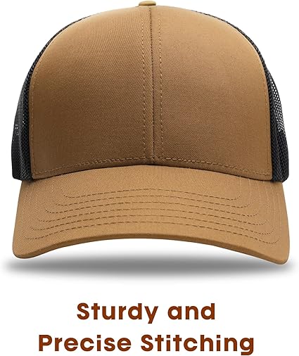 Mens Trucker Hat Structured Mesh Baseball Cap Adjustable Classic Mens Hat