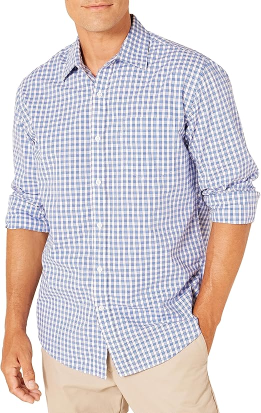 Amazon Essentials Men's Regular-Fit Long-Sleeve Casual Poplin Shirt