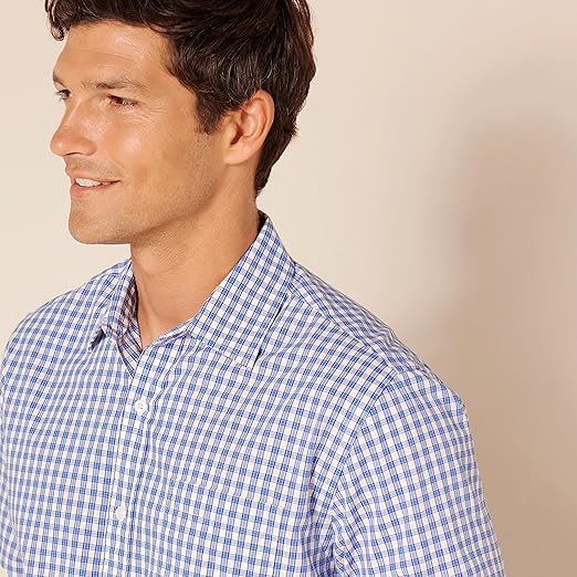 Amazon Essentials Men's Regular-Fit Long-Sleeve Casual Poplin Shirt