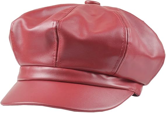 Foetest Cap Leather Hat Baseball Cao Casual Hat Sun Hat Solid Color for Wen and
