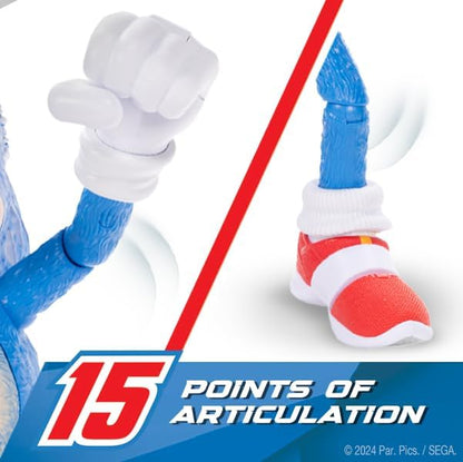 Sonic The Hedgehog 3 Ultimate Talking Sonic 12-Inch Figure, Features 30+ Iconic and Humorous Phrases and Sounds from The Movies, Light-Up Eyes and Quills