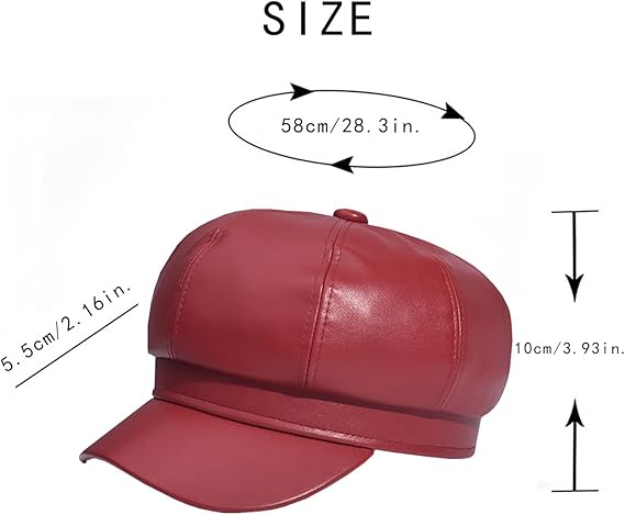 Foetest Cap Leather Hat Baseball Cao Casual Hat Sun Hat Solid Color for Wen and