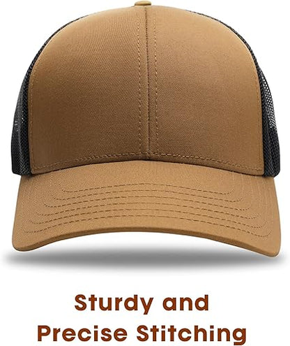 Mens Trucker Hat Structured Mesh Baseball Cap Adjustable Classic Mens Hat
