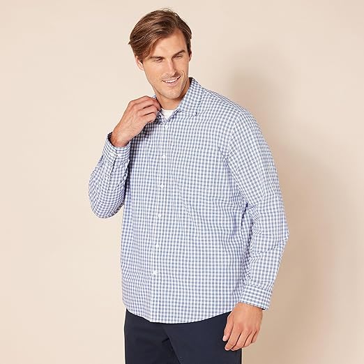 Amazon Essentials Men's Regular-Fit Long-Sleeve Casual Poplin Shirt